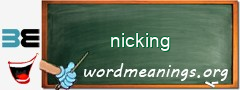 WordMeaning blackboard for nicking